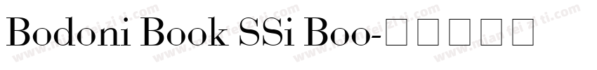 Bodoni Book SSi Boo字体转换